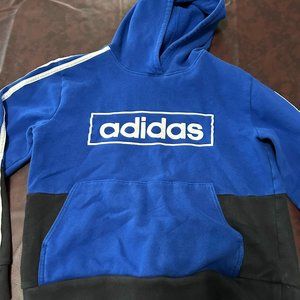 Boys 14/16 Adidas blue & black hoodie